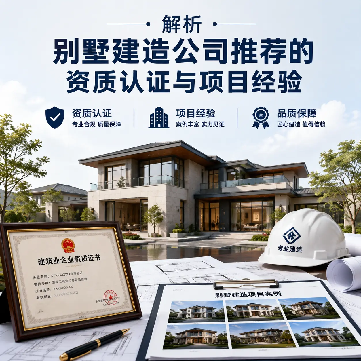 解析 剑河 别墅建造公司推荐的资质认证与项目经验