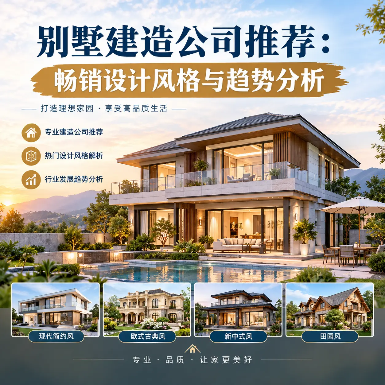 别墅建造公司推荐: 剑河 畅销设计风格与趋势分析